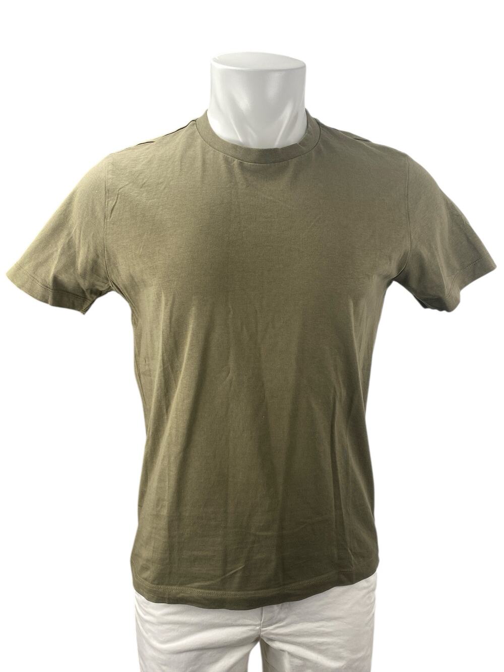 Mango MNG Men' Army Green Crewneck Short Sleeve Basic Tee T-shirt Top Size M